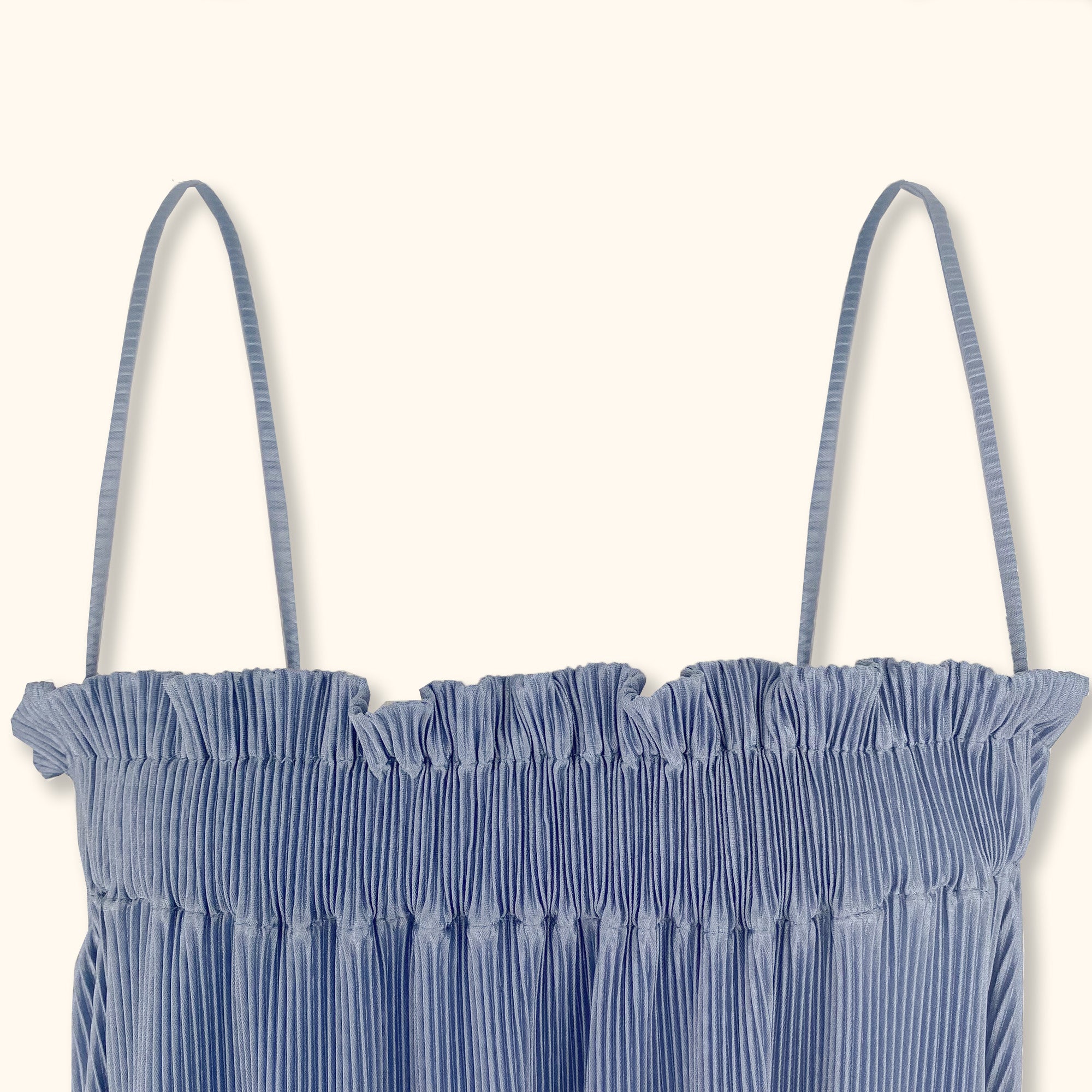 Zara Cool Blue Plisse Midi Dress - Size Medium - - Dresses