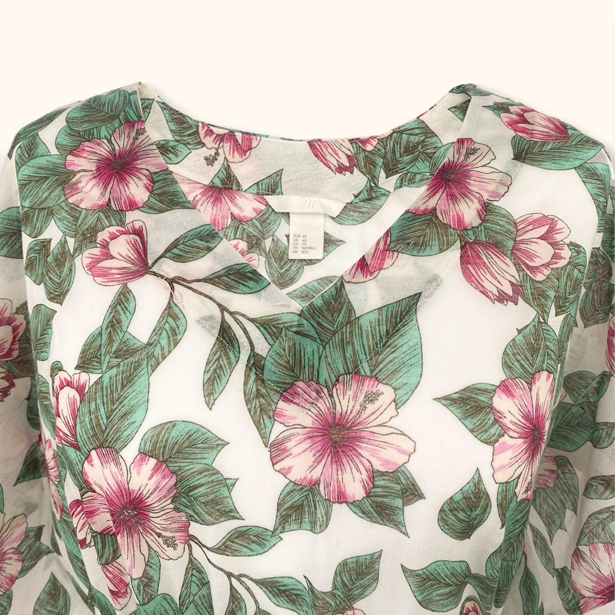 H&M Floral Kaftan Beach Dress - Size XS - - Dresses