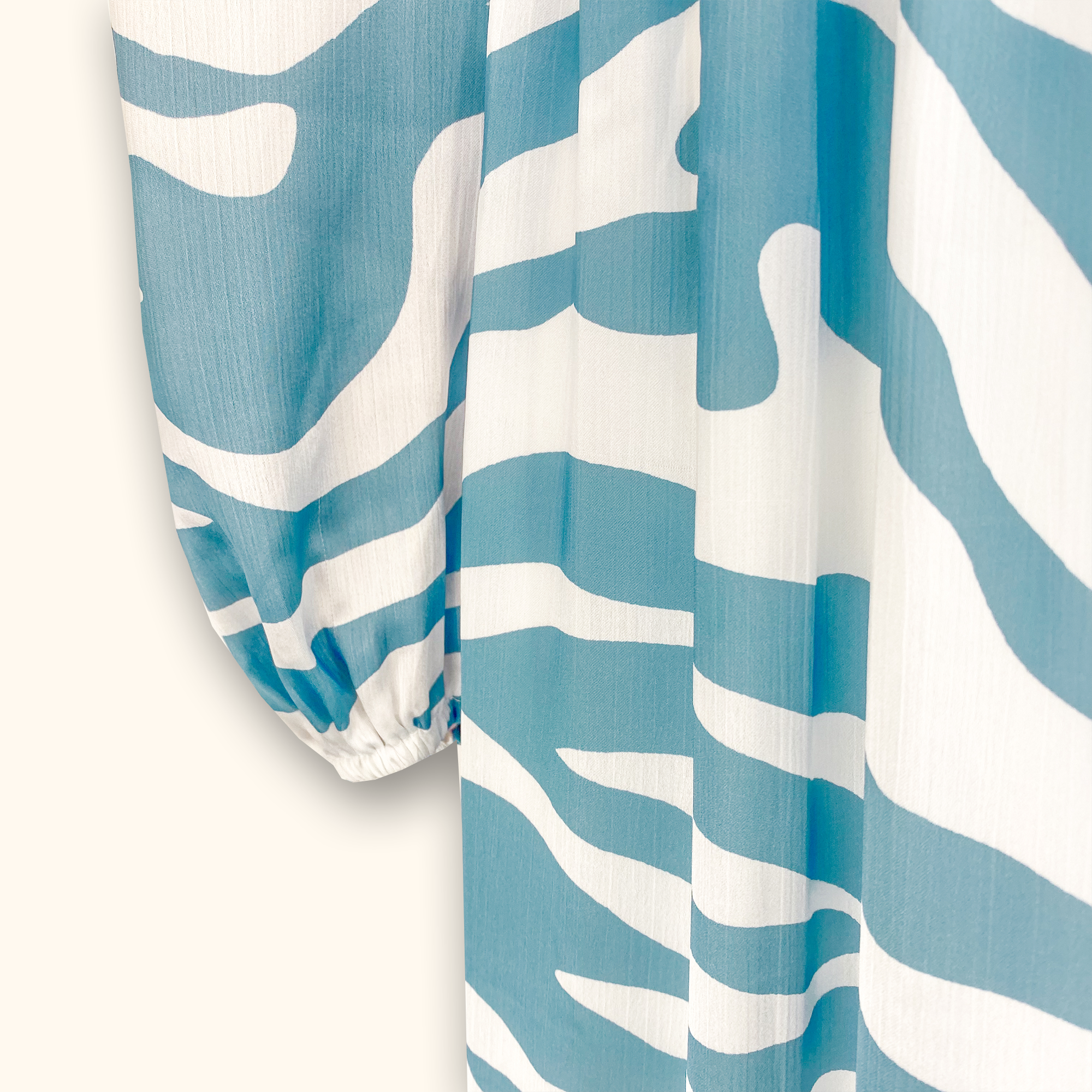 Never Fully Dressed Cool Blue Zebra Midi Dress - Size 16 -  - Dresses