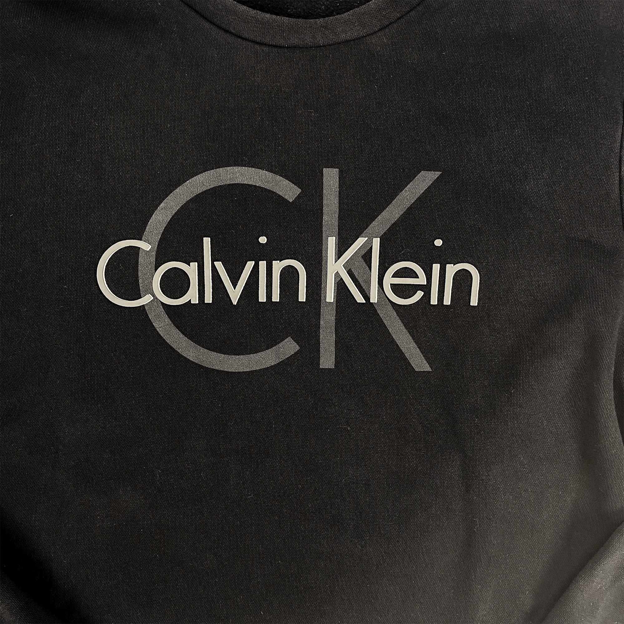 Calvin Klein Black Logo Sweatshirt - Size Small -  - Jumpers