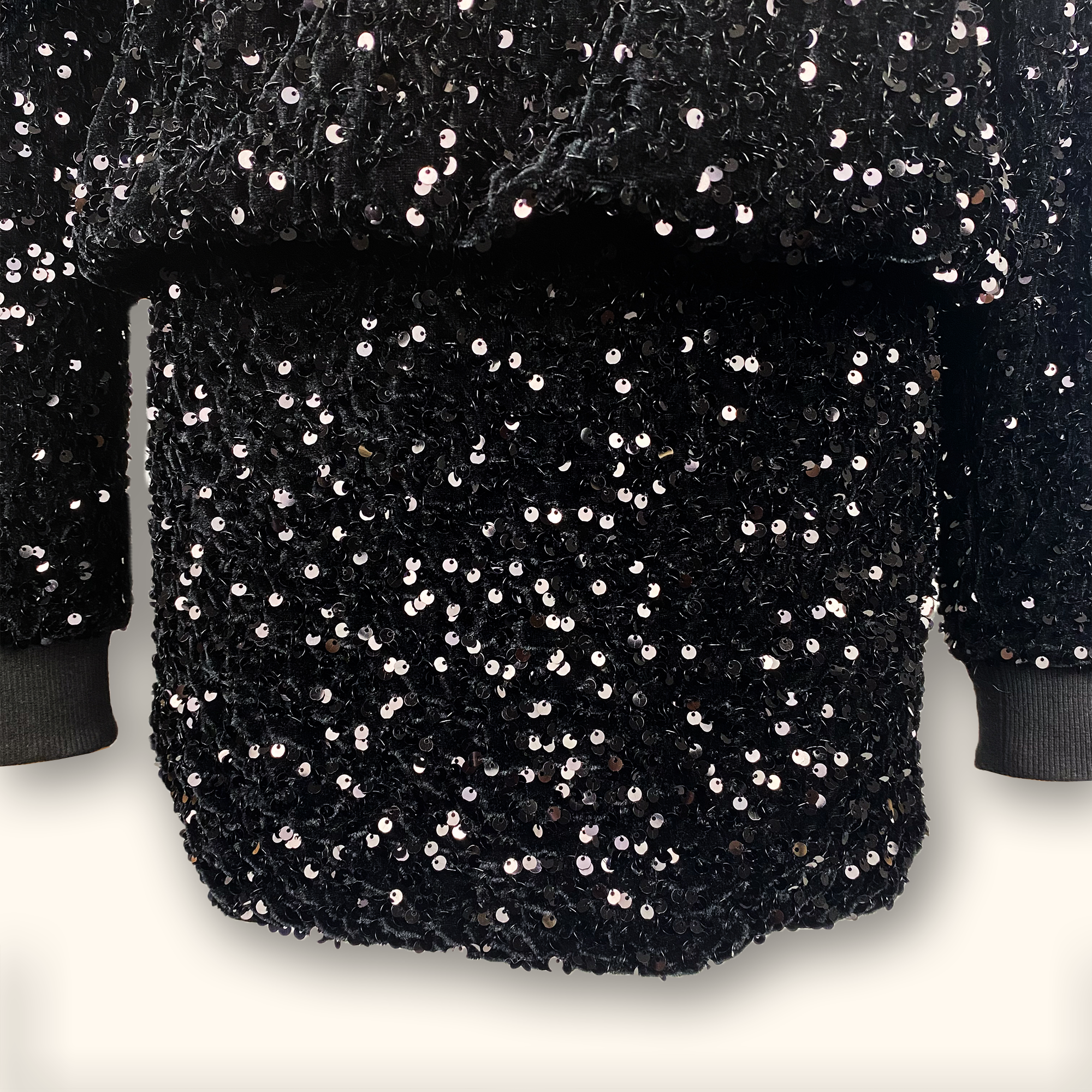 Noughts & Kisses Black Sequin Mini Dress - Size Medium - - Dresses