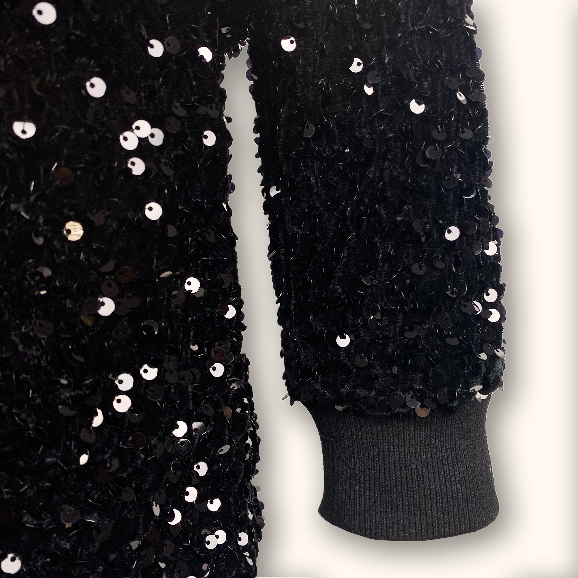 Noughts & Kisses Black Sequin Mini Dress - Size Medium - - Dresses