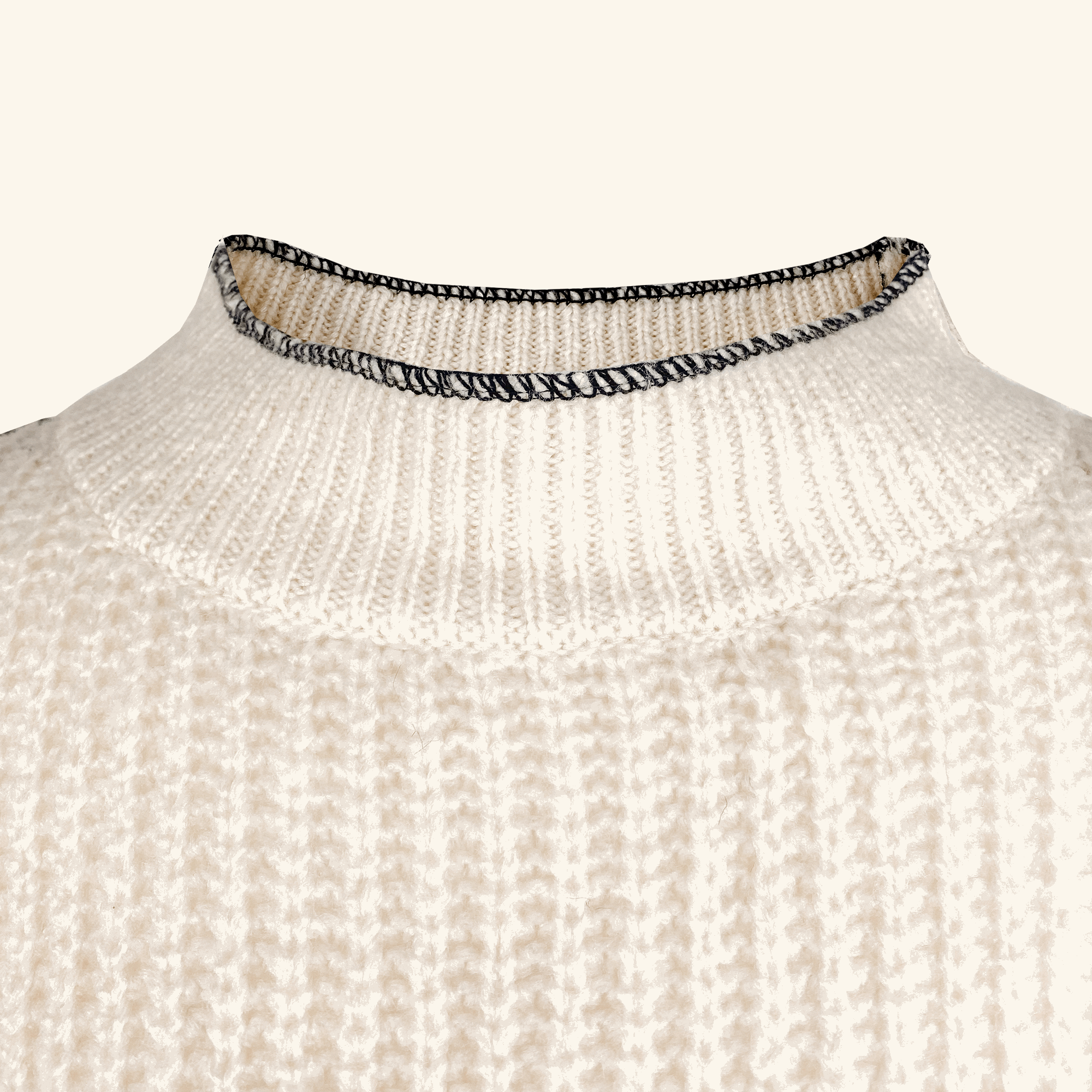 Cream Knitted Jumper Dress - Size 12 - - Dresses