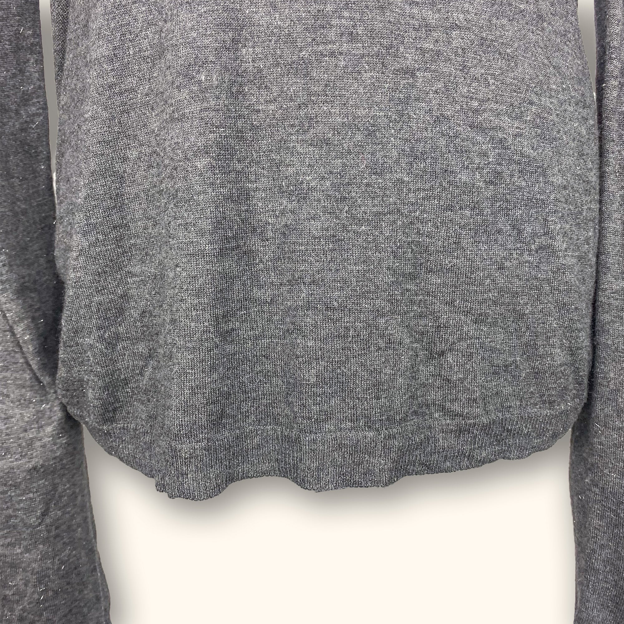Whistles Grey Sparkle Long Sleeve Top - Size 16 -  - Knitwear