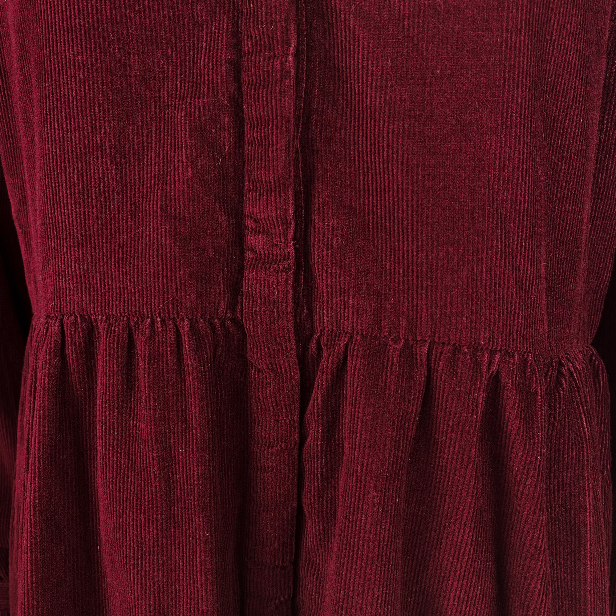 Hush Long Sleeve Corduroy Burgundy Dress - Size 12 - - Dresses