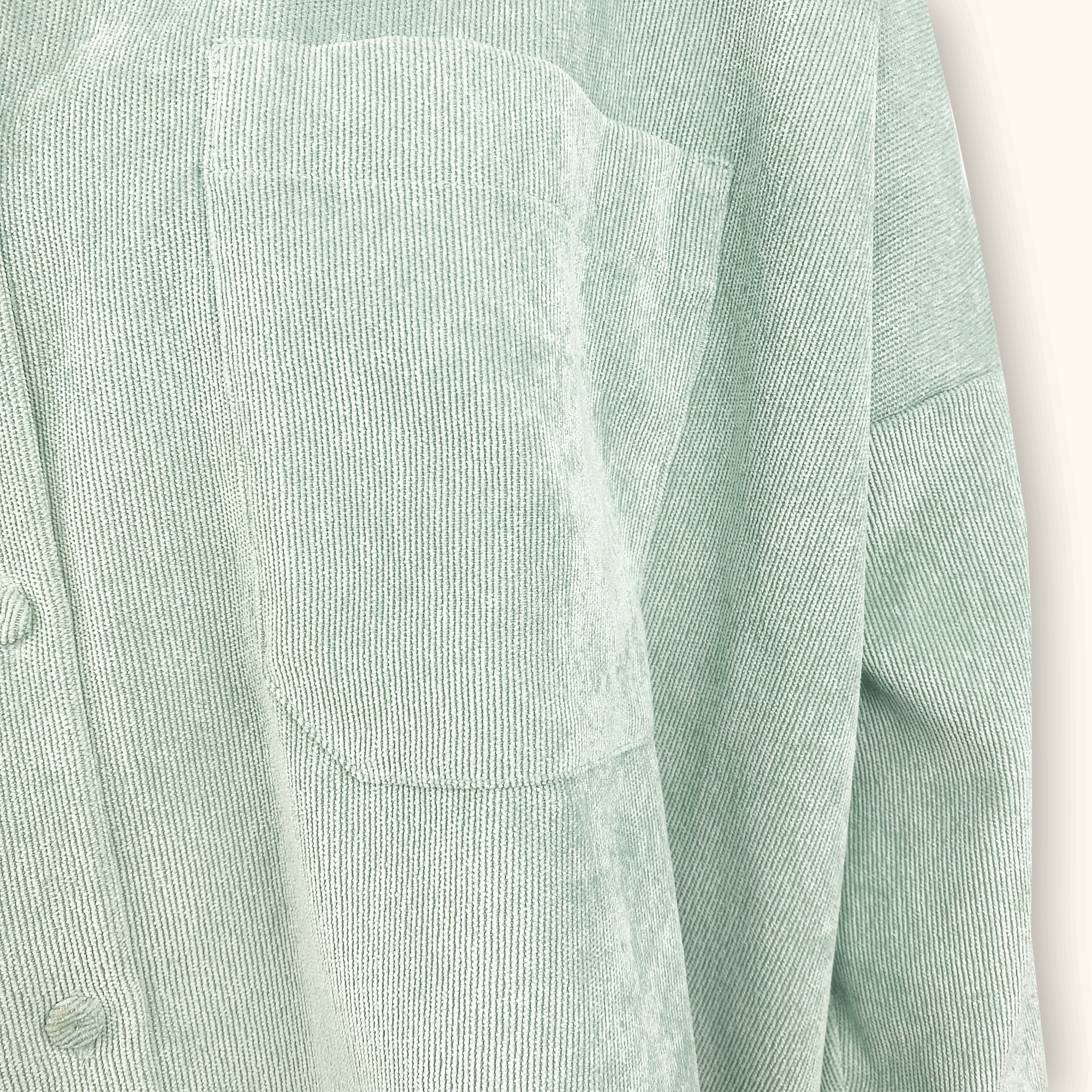 Zara Mint Green Corduroy Shirt - Size Large - - Tops & Shirts