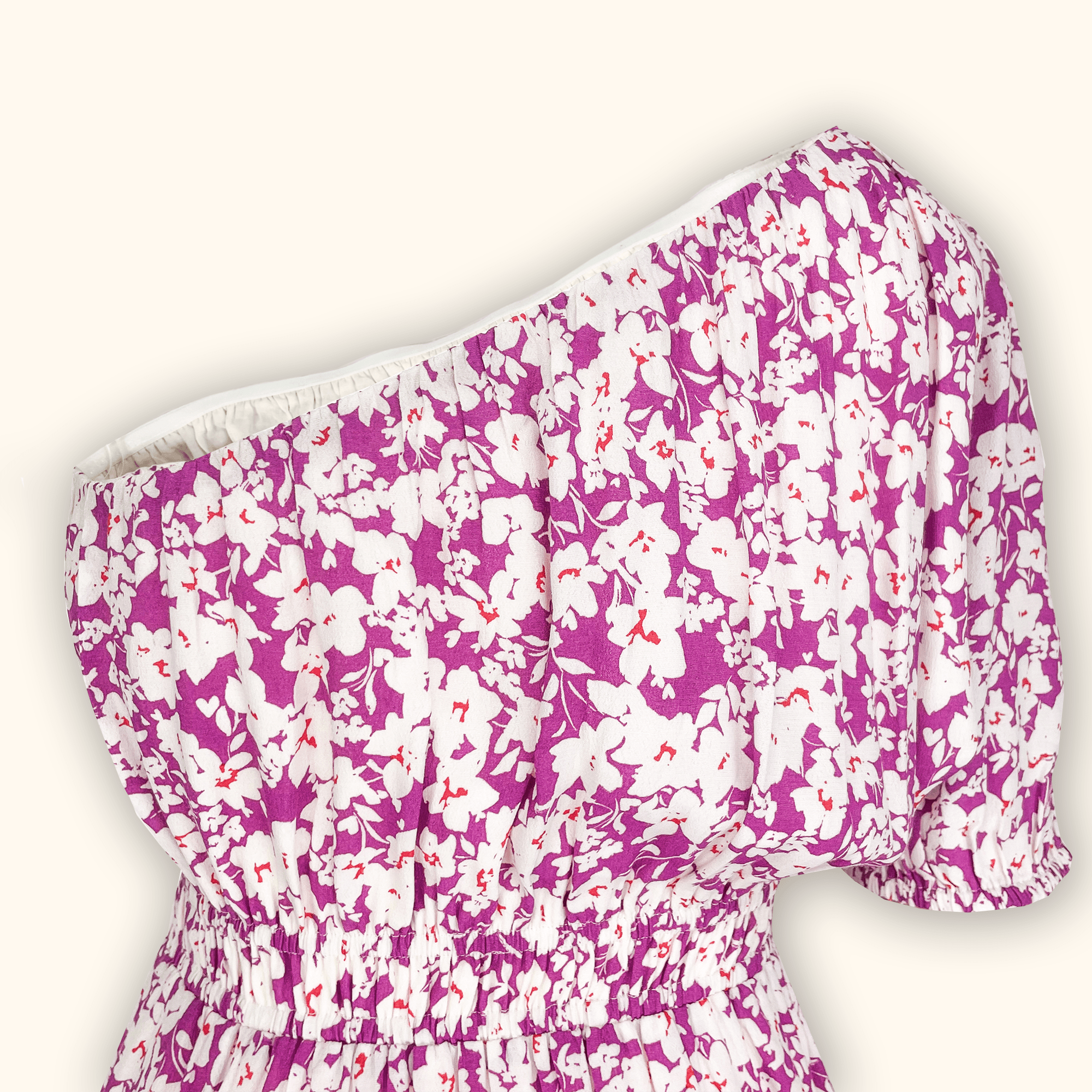 Hush One Shoulder Pink Floral Midi Dress - Size 10 Hush