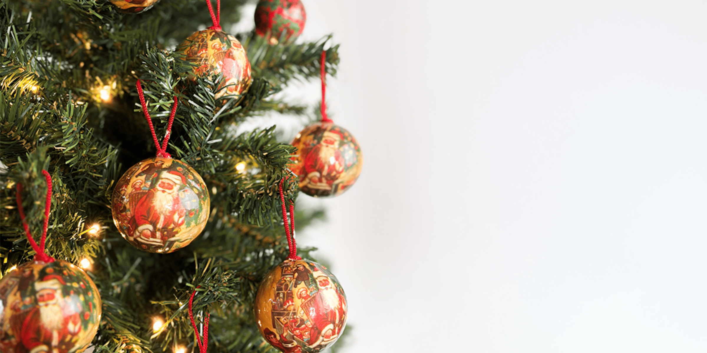 vintage 90s paper mache decoupage baubles