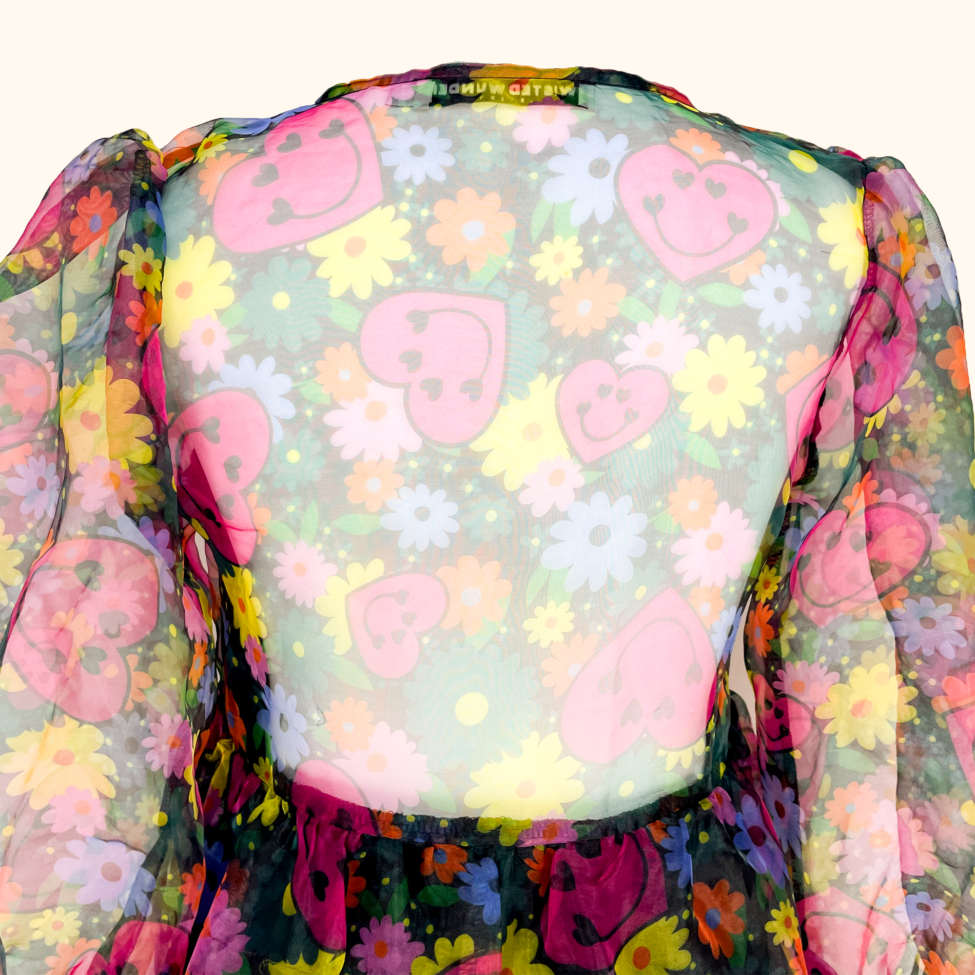 Twisted Wunder Smiley Face Organza Dress - Size 10