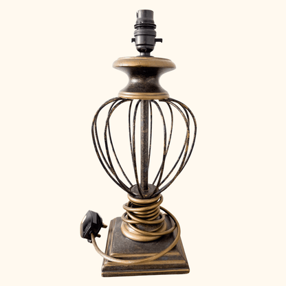 Vintage M&amp;S Home Bird Cage Antique Style Bronze Table Lamp Marks and Spencer