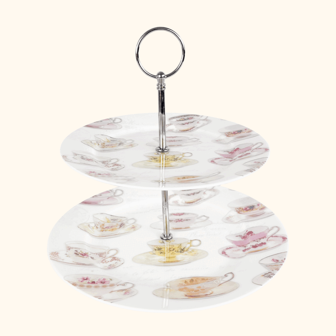 Dunne Home Two-Tier Afternoon Tea Cake Stand Dunne Home