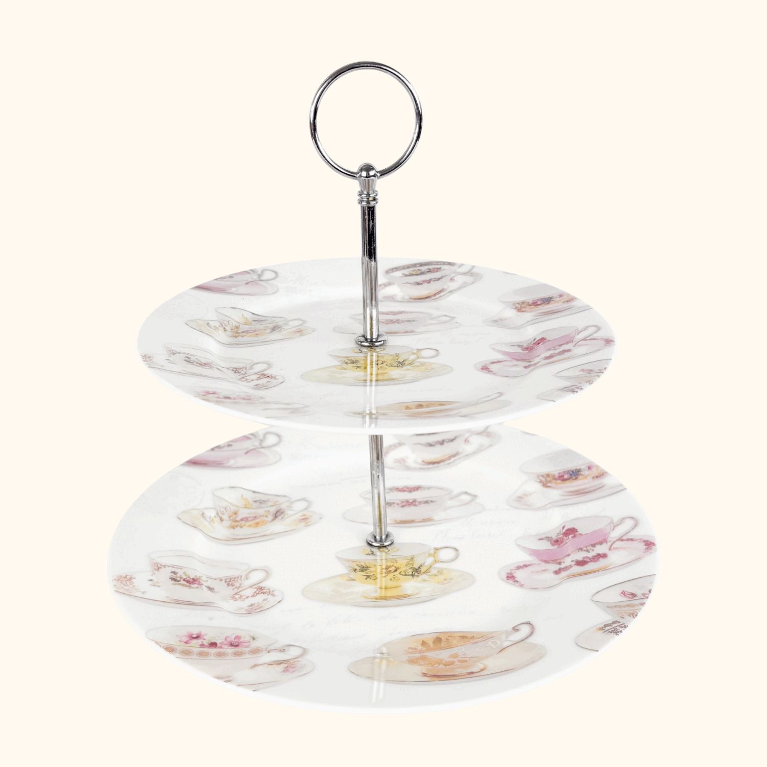 Dunne Home Two-Tier Afternoon Tea Cake Stand Dunne Home