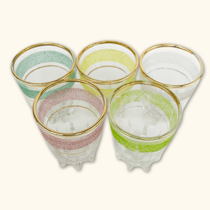 Frosted Colourful Shot Glasses - Set of 5 -  - Glassware
