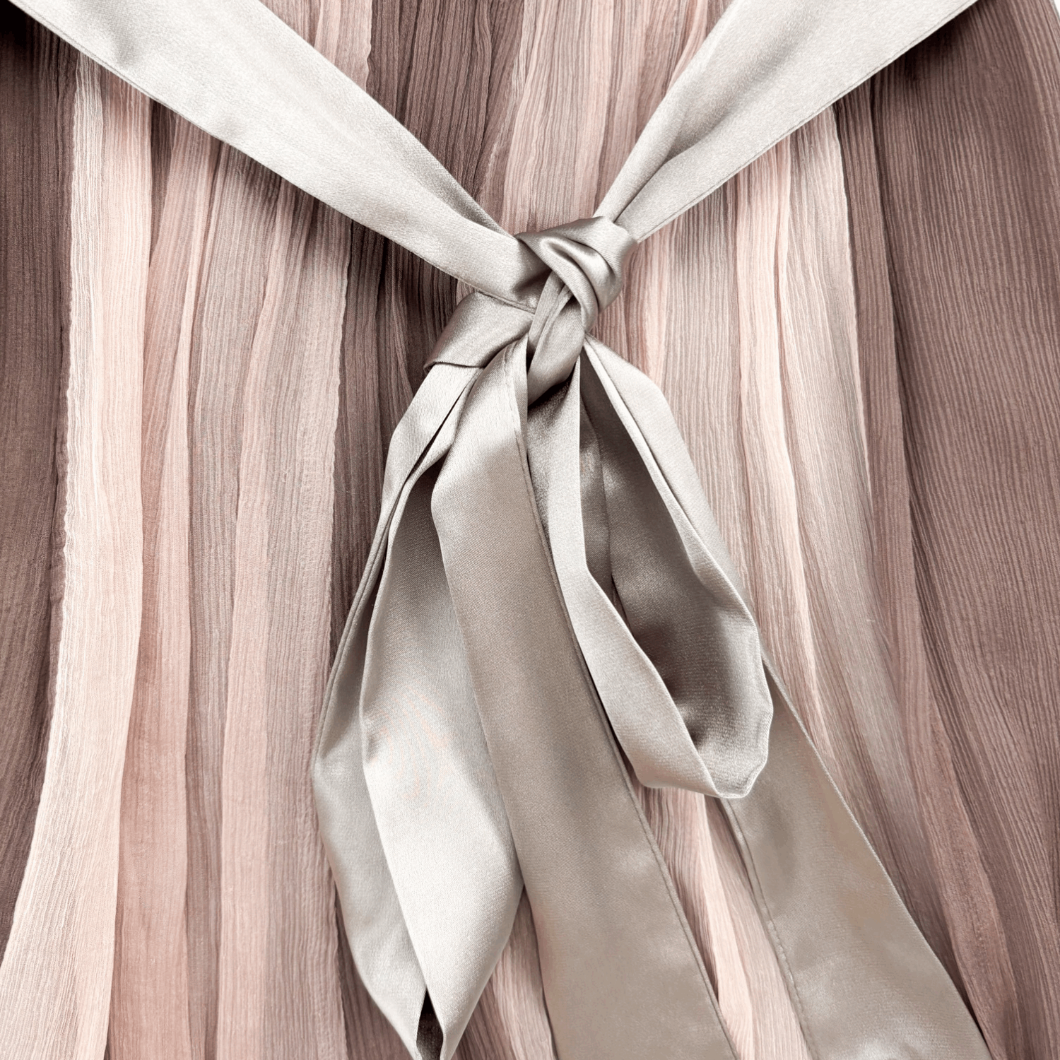 Kookai Whimsyfairy Pink and Brown Ruffle Cami Dress - Size 8