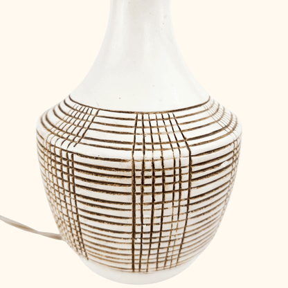 Vintage 1970s Ceramic Abstract Table Lamp Base -  - Lighting