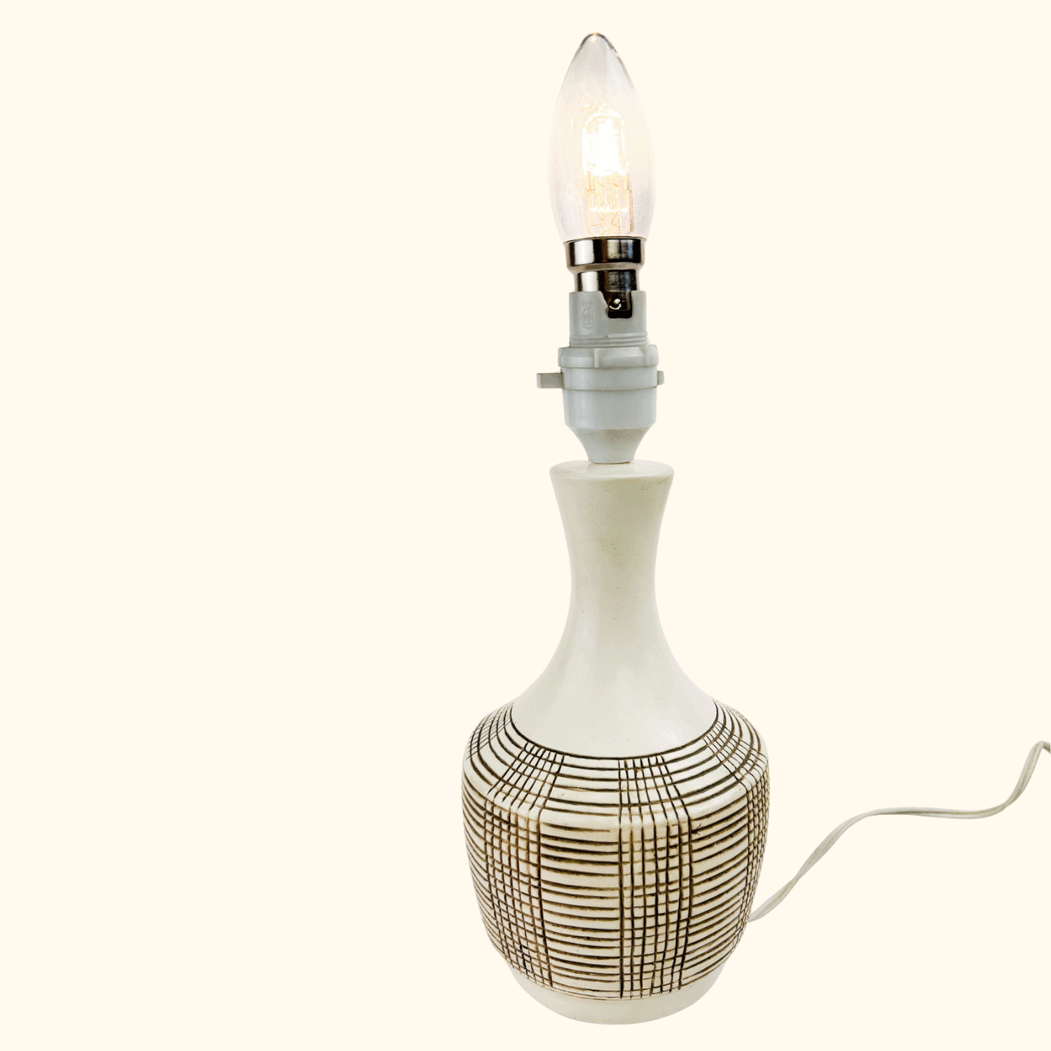 Vintage 1970s Ceramic Abstract Table Lamp Base -  - Lighting
