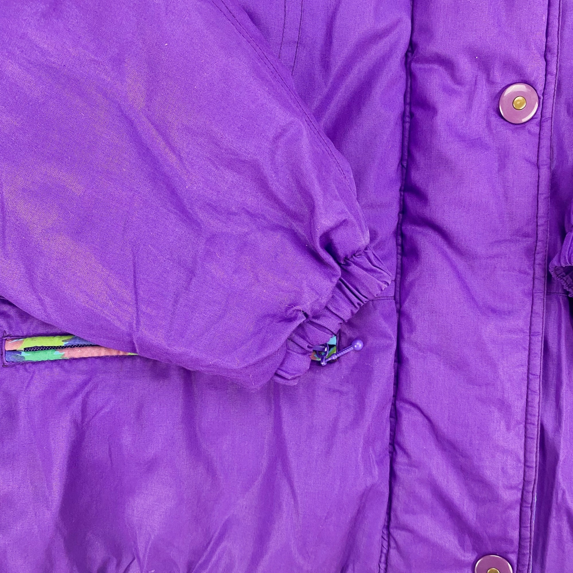 Vintage Italian Purple Padded Coat - Size Medium -  - Coats &amp; jackets