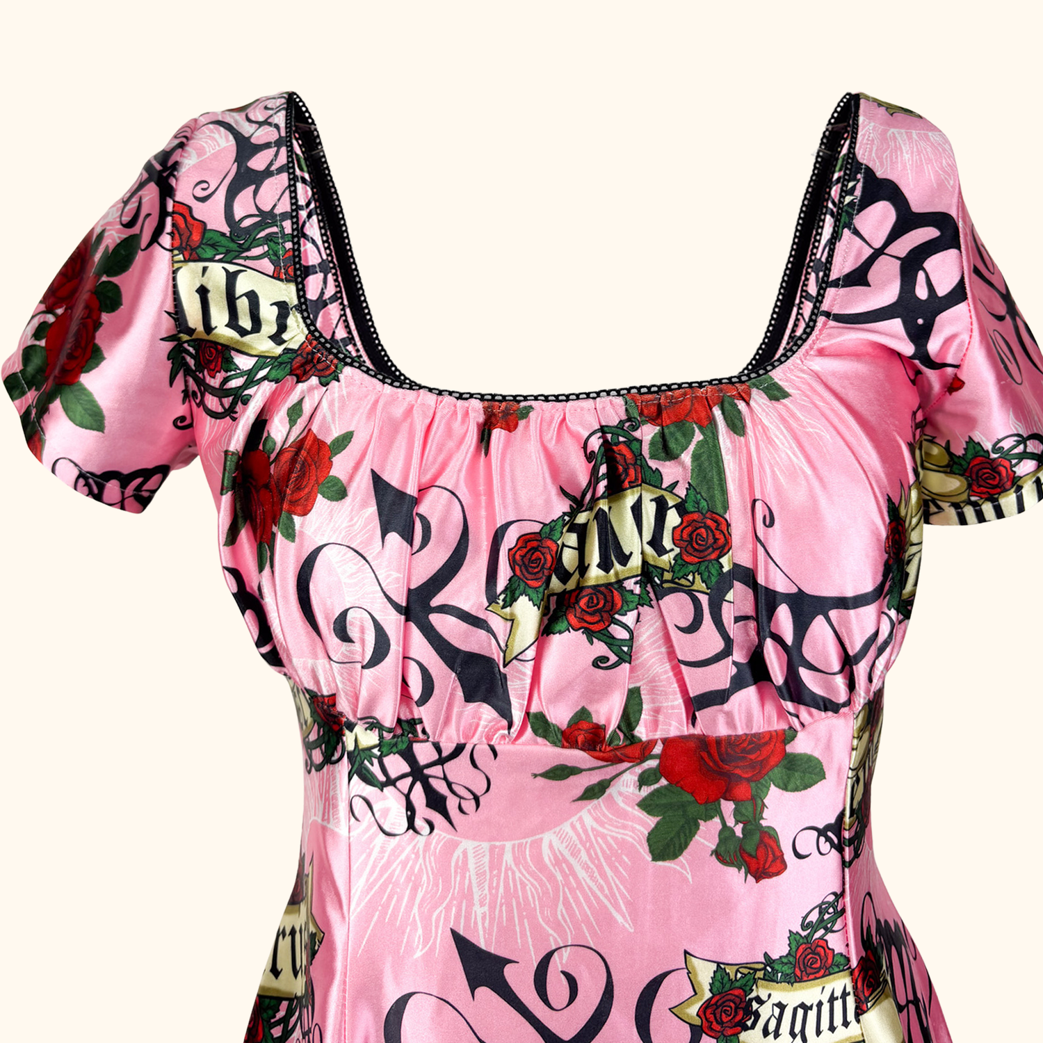 Jaded London Horoscope Satin Pink Dress - Size 10 Jaded London