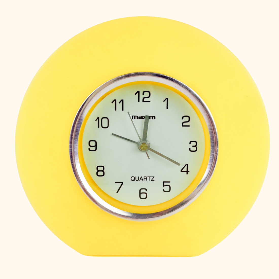 Maxim Retro Yellow Round Alarm Clock Maxim