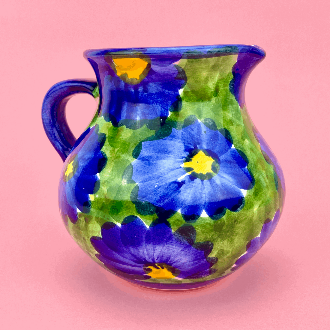 Blue Daisy Flower Large Jug - Sunshine Thrift - Jugs