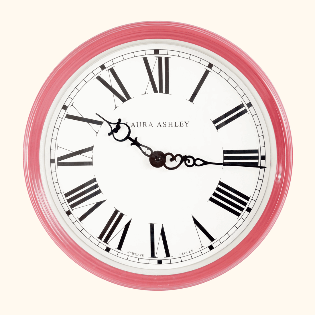 Laura Ashley Pink Newgate Roman Numerals Wall Clock Laura Ashley