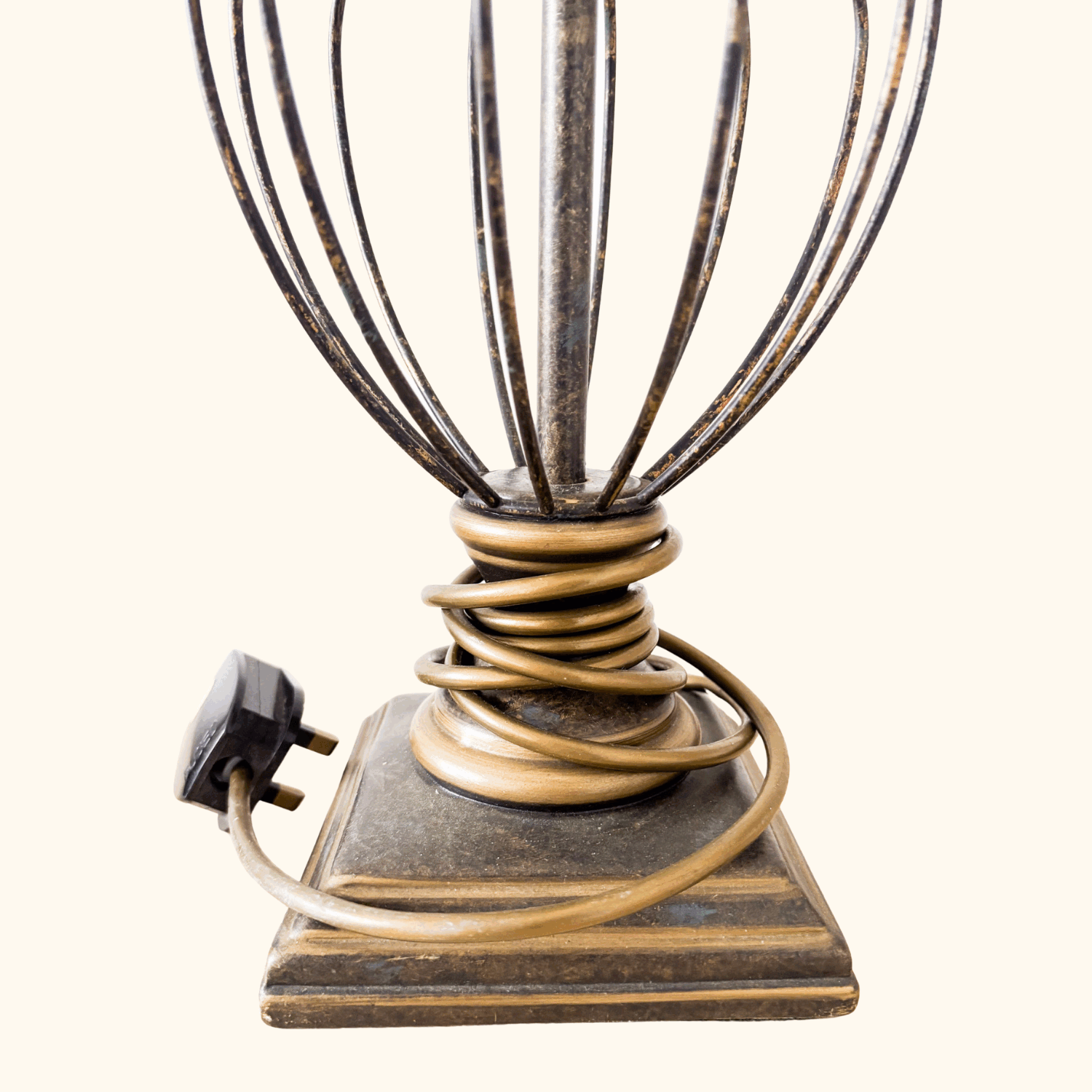 Vintage M&amp;S Home Bird Cage Antique Style Bronze Table Lamp Marks and Spencer