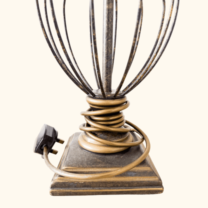 Vintage M&amp;S Home Bird Cage Antique Style Bronze Table Lamp Marks and Spencer