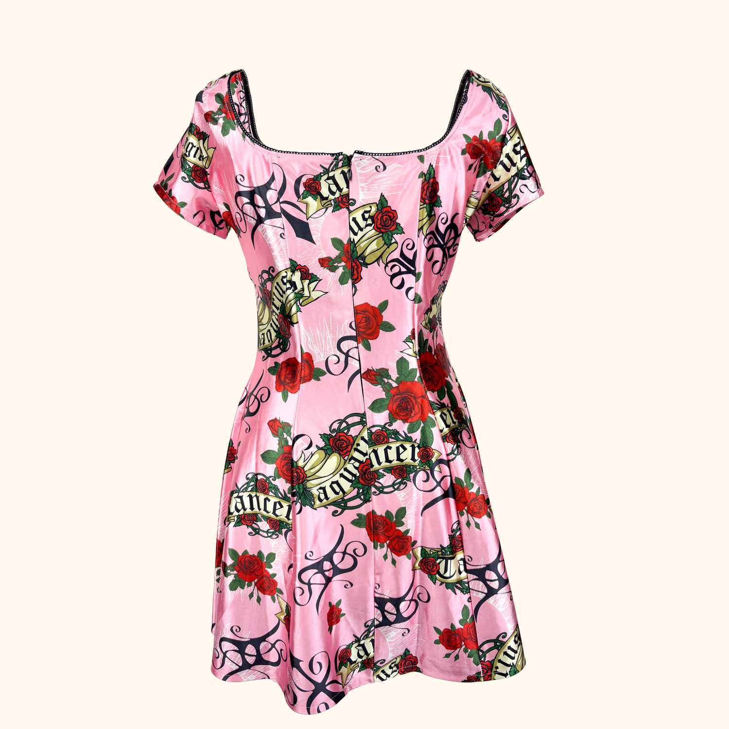 Jaded London Horoscope Satin Pink Dress - Size 10 Jaded London