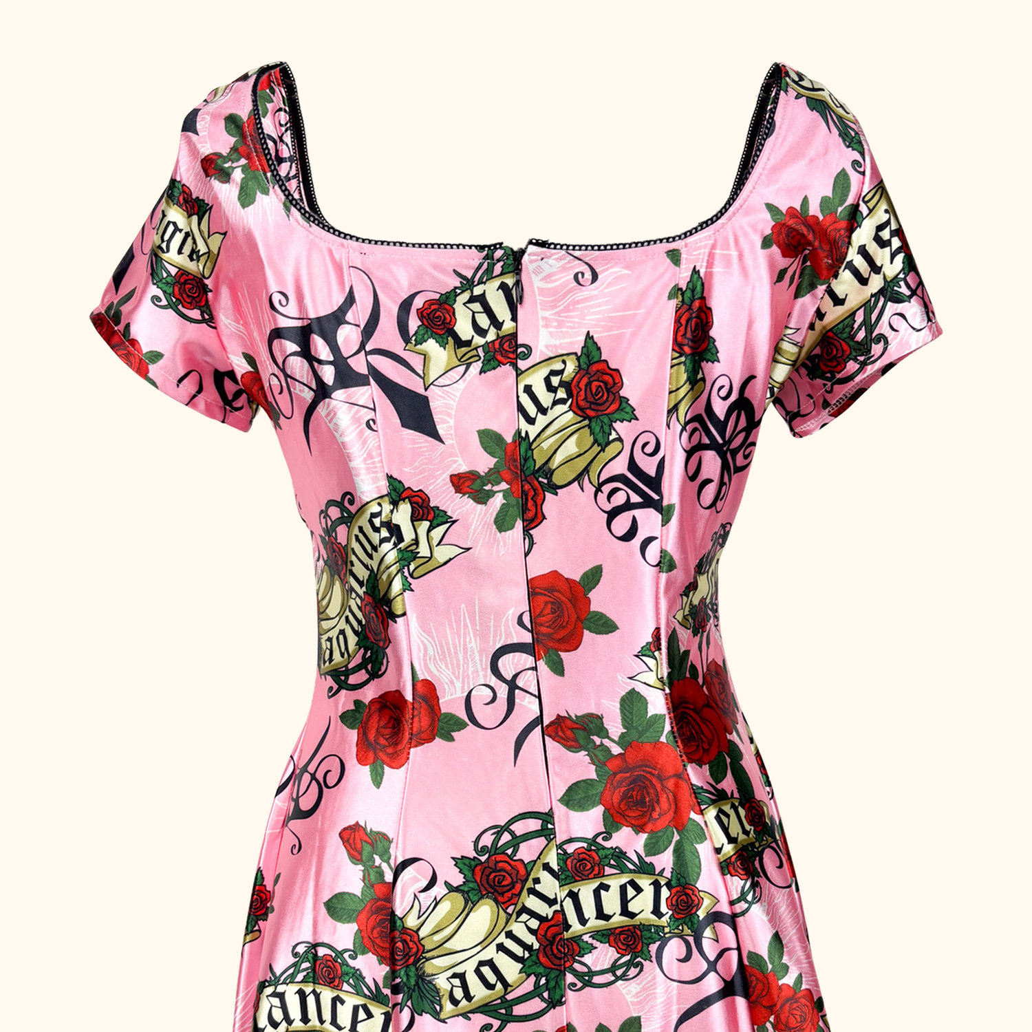 Jaded London Horoscope Satin Pink Dress - Size 10 Jaded London