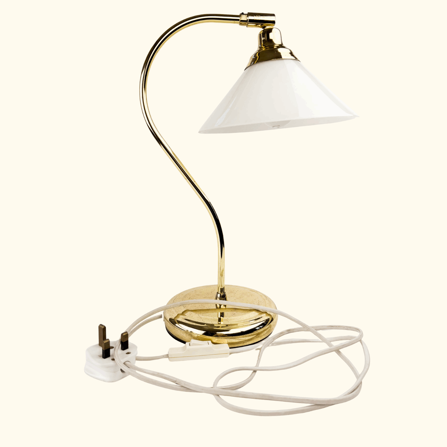 Vintage IKEA Brass Tone Korby Table Lamp IKEA