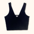 & Other Stories Black Ribbed Cropped Top - Size Small -  - Tops & Shirts