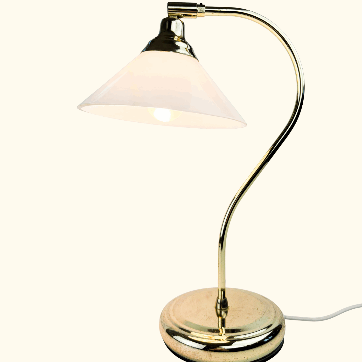 Vintage IKEA Brass Tone Korby Table Lamp IKEA