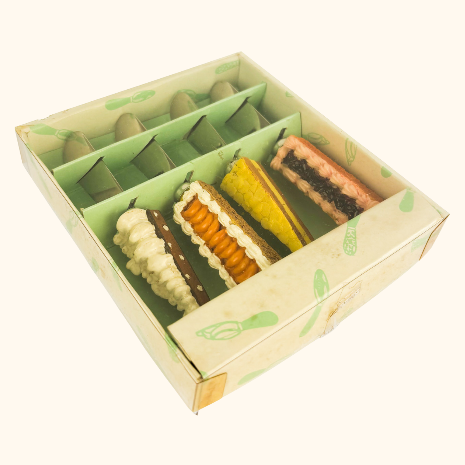 Novelty Colourful Dessert Knife Set Boxed Sunshine Thrift
