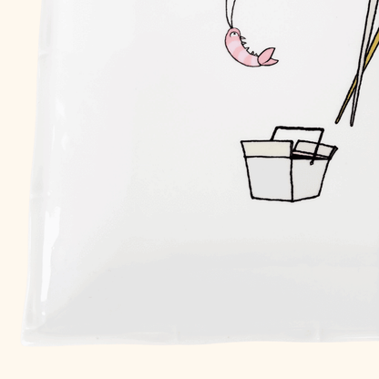 Jessica Glickman Take Out Signature Home Bamboo Square Plate Jessica Glickman