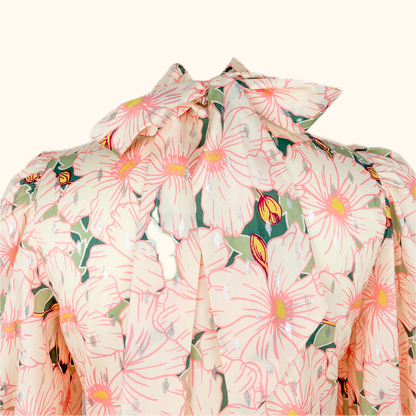 Never Fully Dressed Long Sleeve Tiered Floral Mini Dress - Size 8