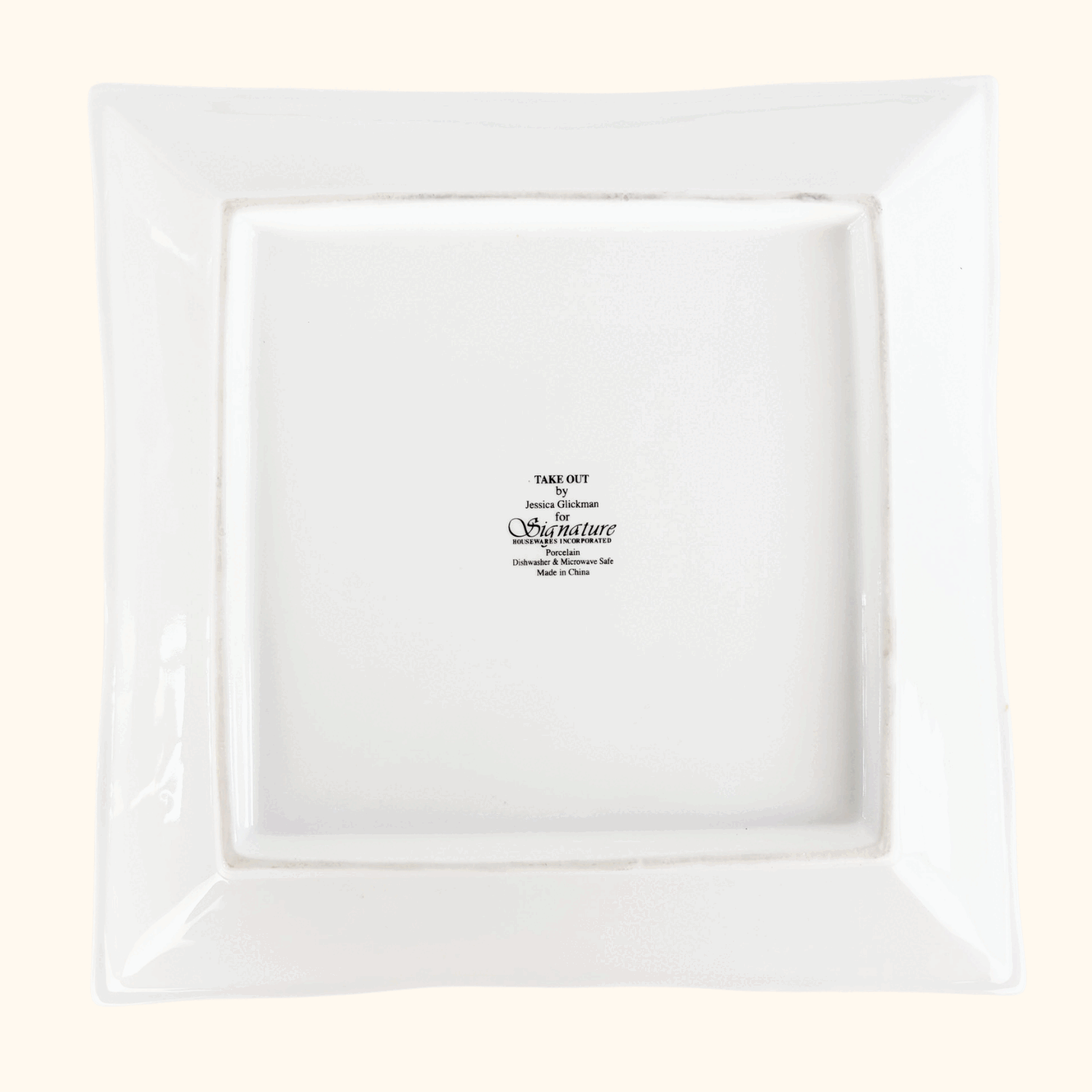 Jessica Glickman Take Out Signature Home Bamboo Square Plate Jessica Glickman