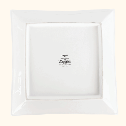 Jessica Glickman Take Out Signature Home Bamboo Square Plate Jessica Glickman