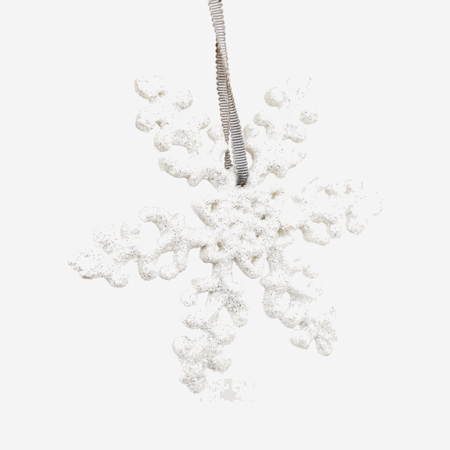 Silver and White Christmas Tree Decorations Mixed Set of 8 Sunshine Thrift