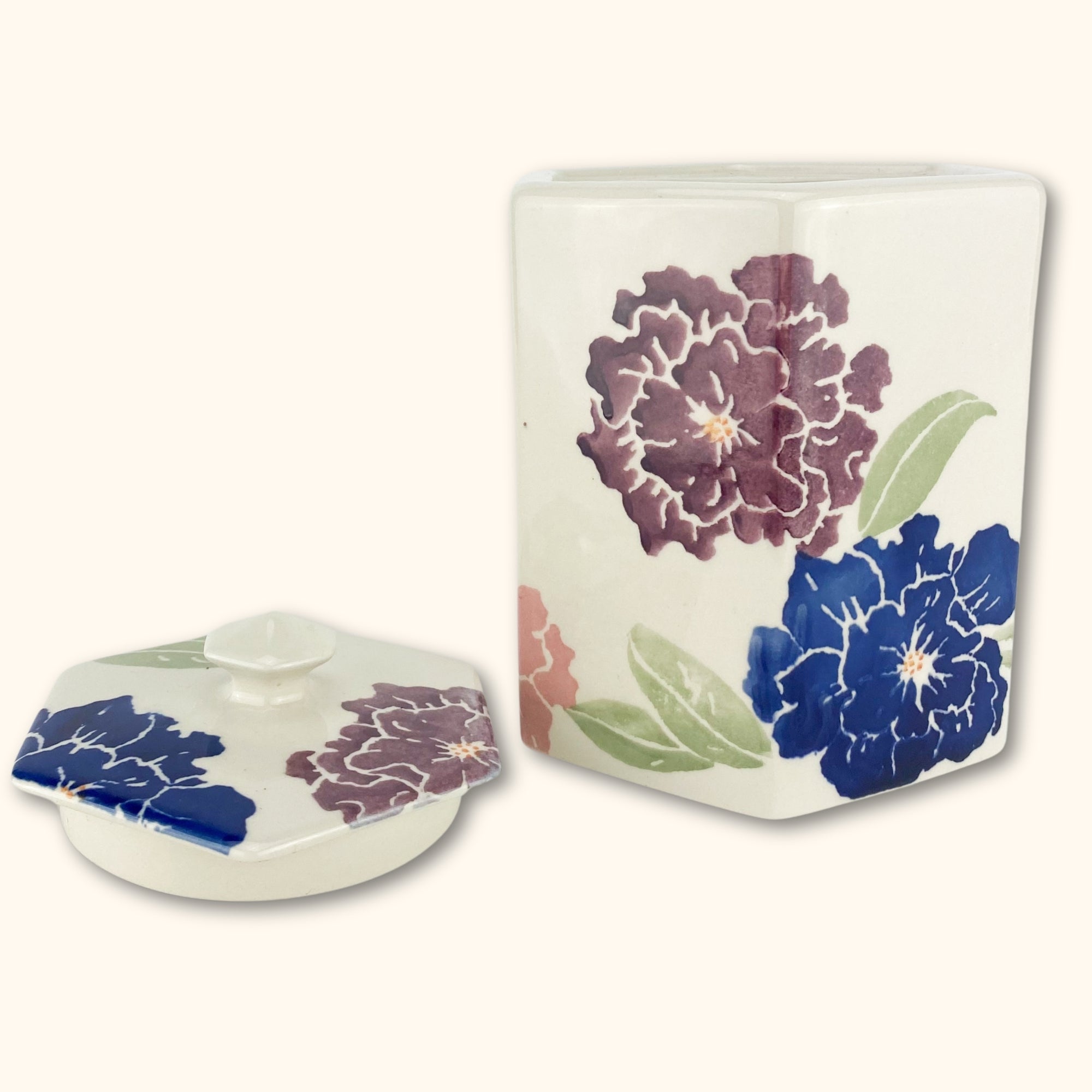 Royal Winton Floral Tea Jar -  - Kitchenware