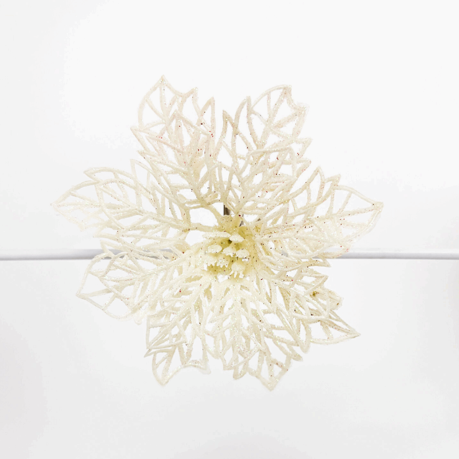 Silver and White Christmas Tree Decorations Mixed Set of 8 Sunshine Thrift