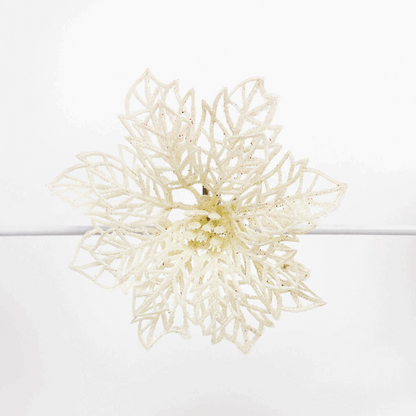 Silver and White Christmas Tree Decorations Mixed Set of 8 Sunshine Thrift