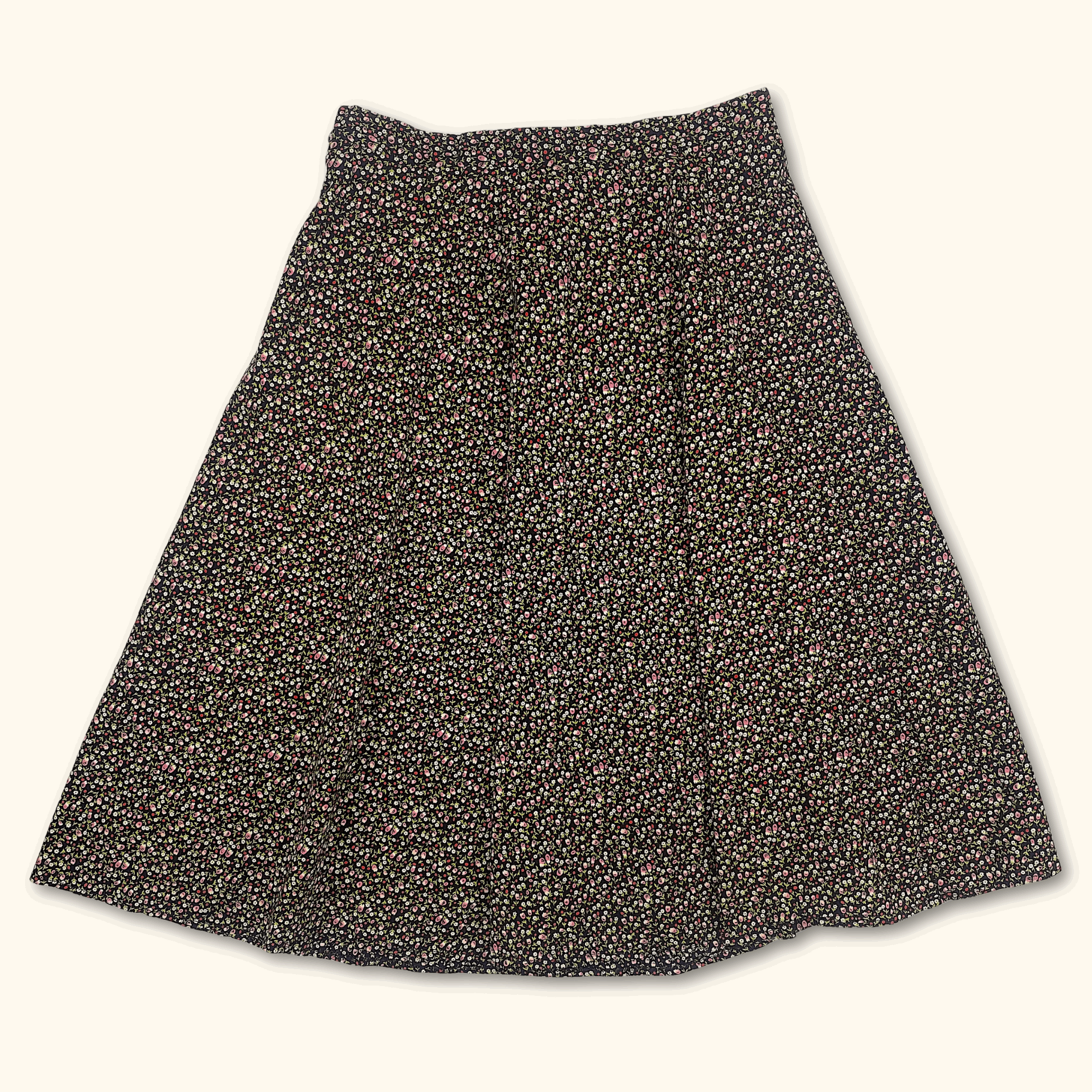 Ditsy Floral Vintage A-Line Midi Skirt - Size Medium - Sunshine Thrift - Skirts