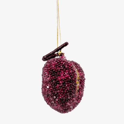 Vintage Sugared Beaded Faux Fruit Hanging Christmas Decorations Set of 3 -  - Baubles