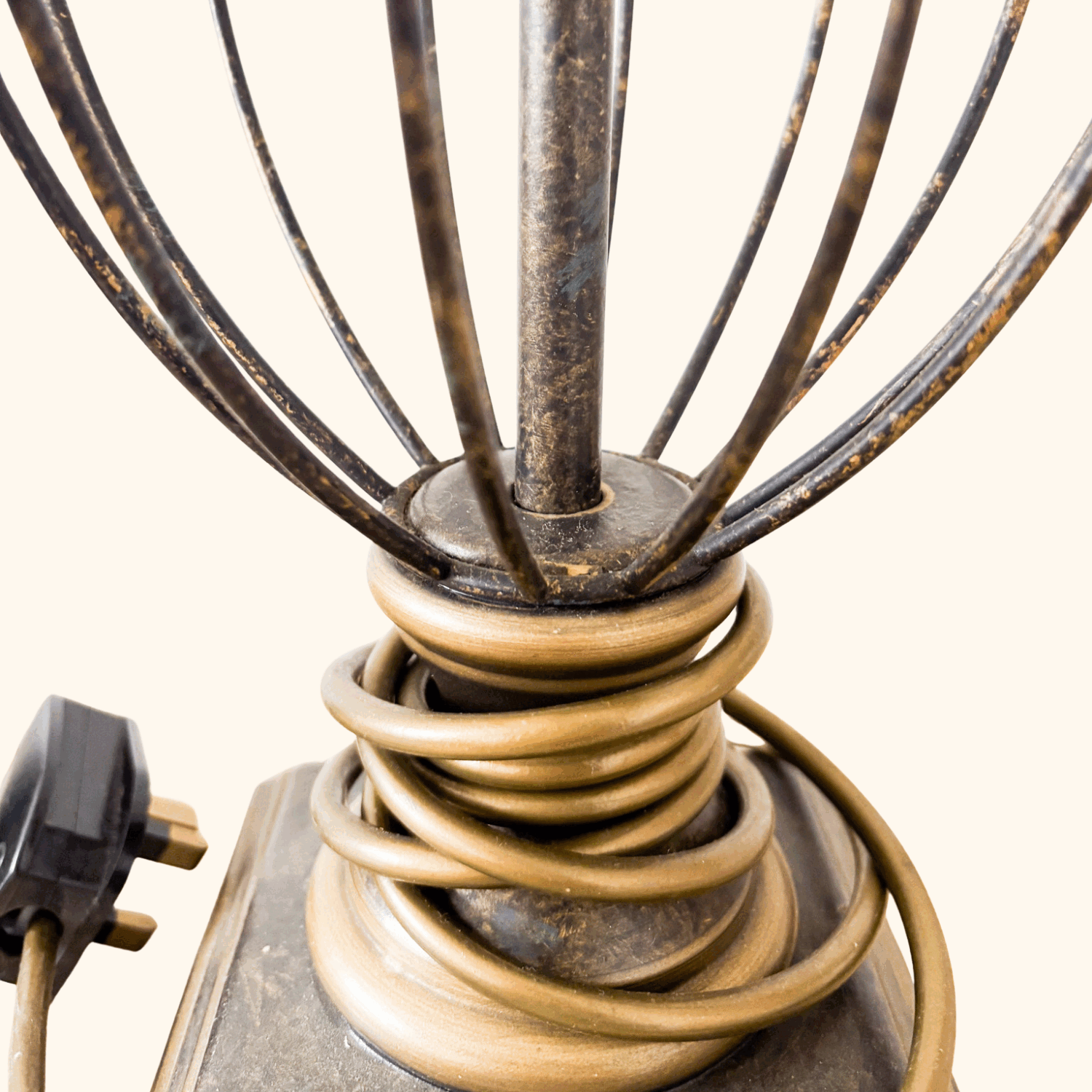 Vintage M&amp;S Home Bird Cage Antique Style Bronze Table Lamp Marks and Spencer