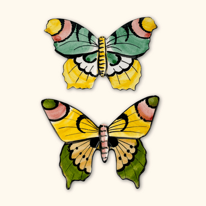 Ceramic Wall hanging Butterflies - Set of 2 -  - Decoration