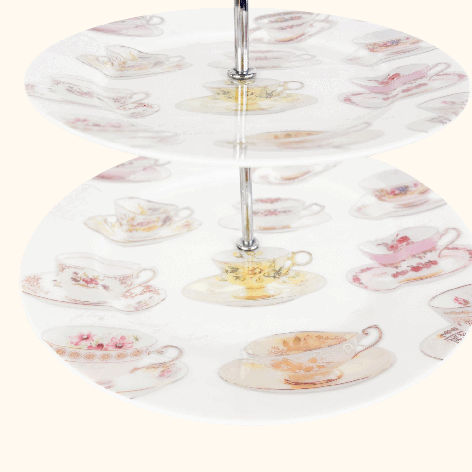 Dunne Home Two-Tier Afternoon Tea Cake Stand Dunne Home