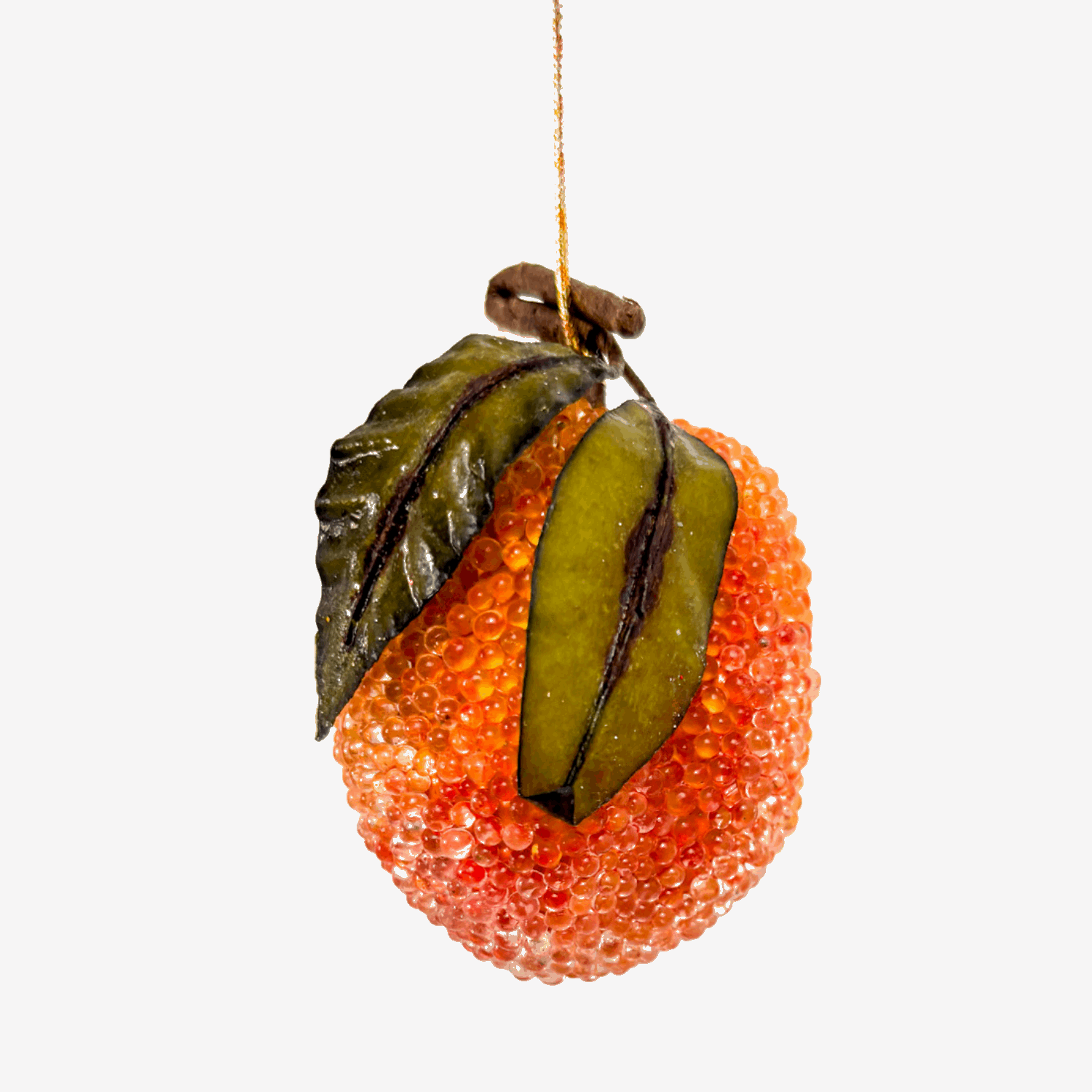 Vintage Sugared Beaded Faux Fruit Hanging Christmas Decorations Set of 3 -  - Baubles