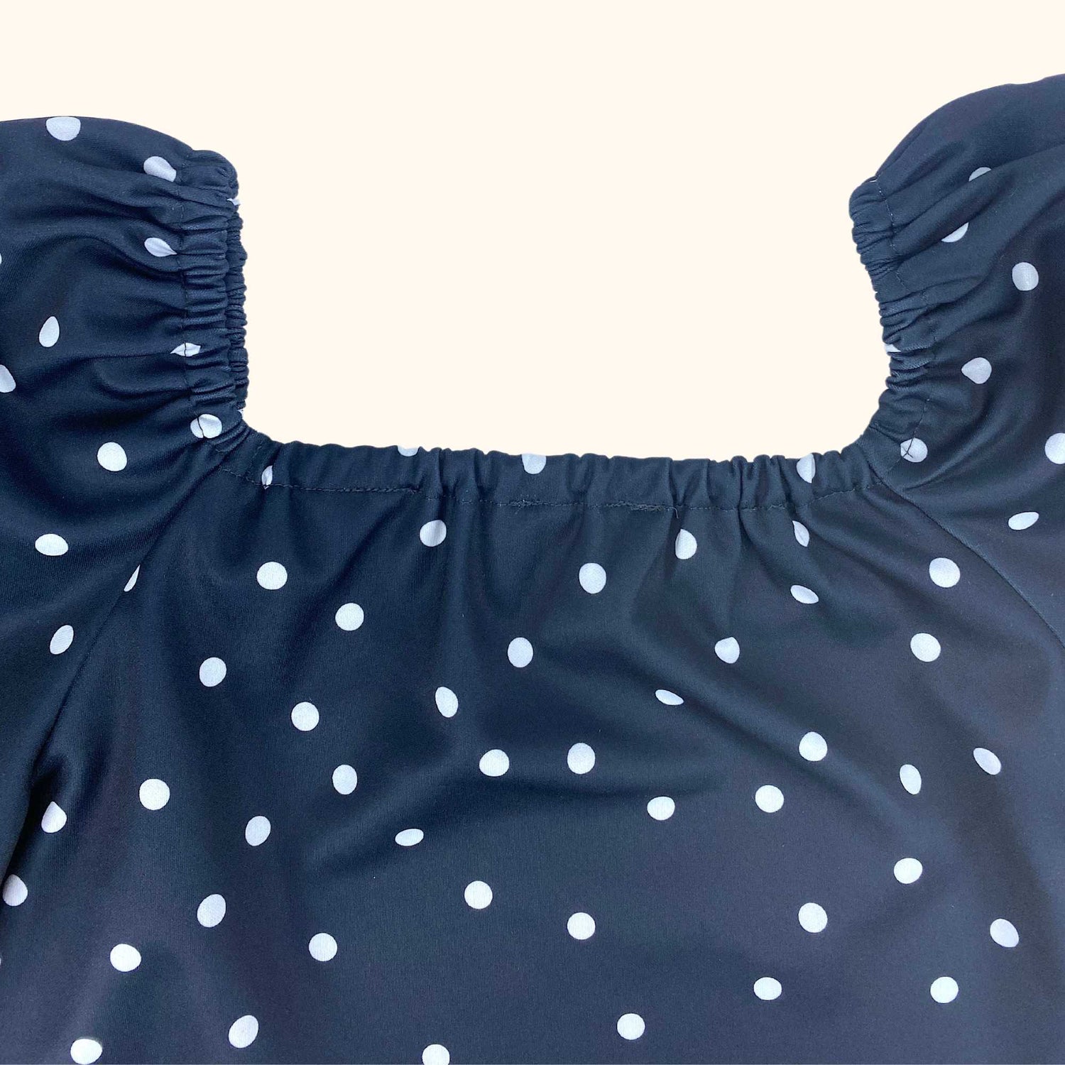 ASOS Polka Dot Navy Blue Short Sleeve Scuba Dress - Size 8 - ASOS - Dresses