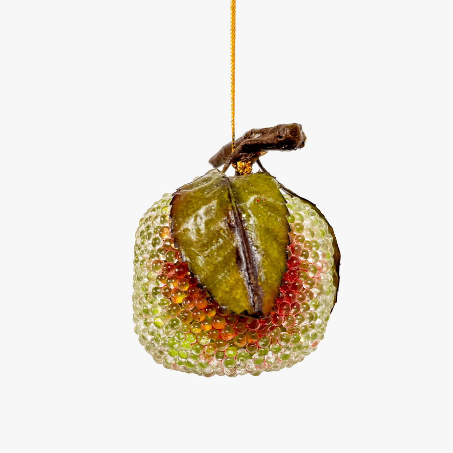 Vintage Sugared Beaded Faux Fruit Hanging Christmas Decorations Set of 3 -  - Baubles