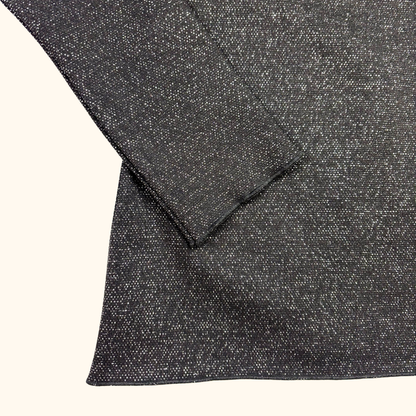 Zara Black Glitter Knitted Open Back Top - Size Medium